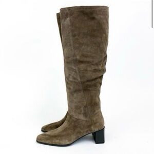Vagabond Gabi Knee Boots Suede Slouchy Square Toe Heeled
